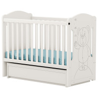 Детско легло люлка с едно чекмедже Петит Мече Детско легло люлка с едно чекмедже Петит Мече