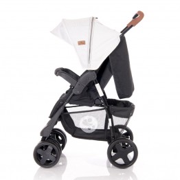 Детска количка Ines grey & black cross