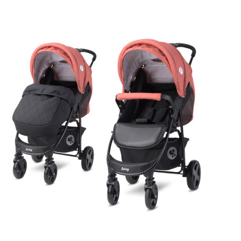 Детска количка Daisy Basic Black & Ginger Orange с покривало
