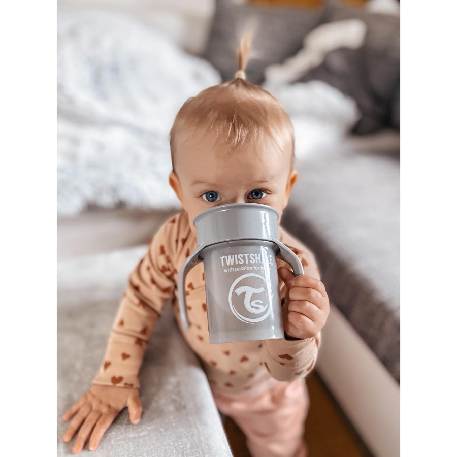360° чаша Twistshake 6+ м Pastel Grey