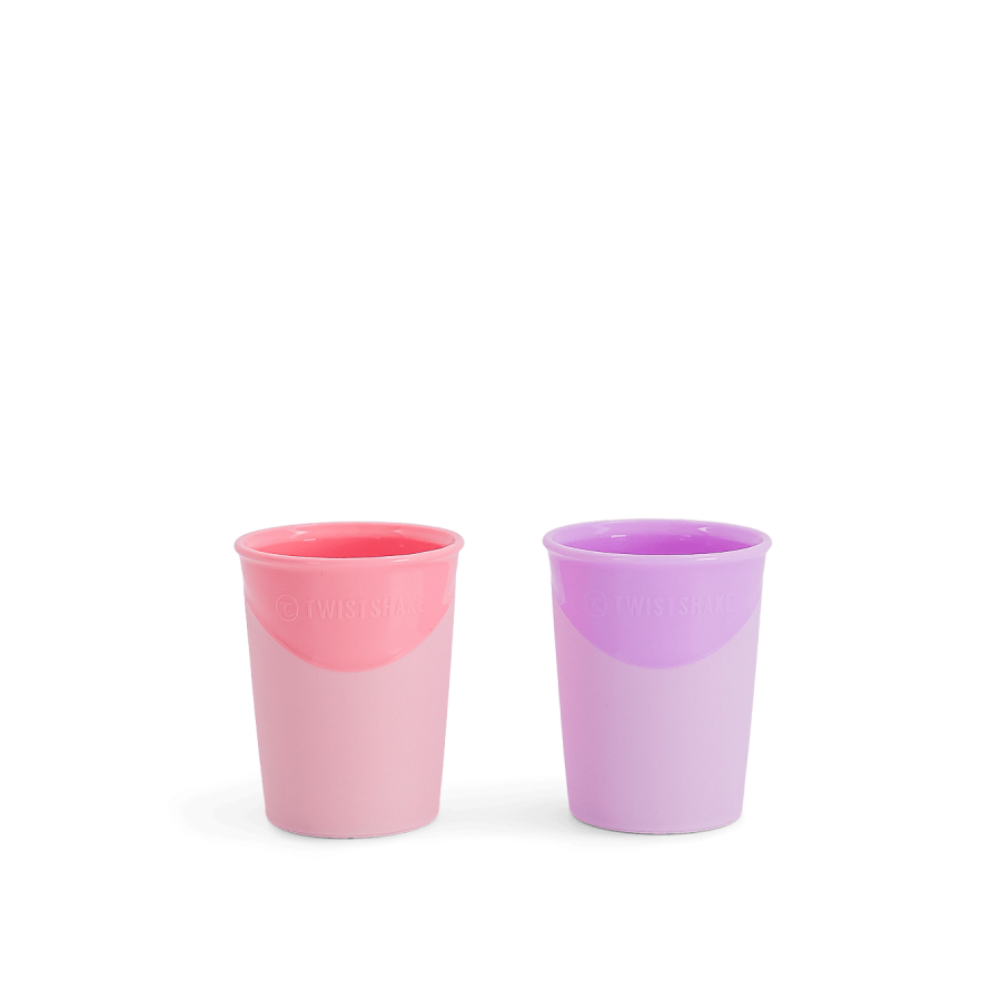 Комплект Twistshake чаши 2 броя, 170 мл, 6+ м Pastel Pink Purple