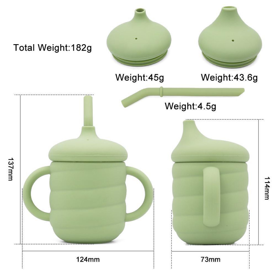 Бебешка чашка със сламка и дръжки Бебешка чашка със сламка и дръжки