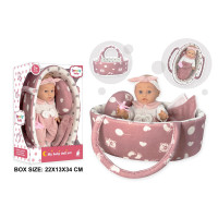 Детска кукла Lovely Baby в преносима мека кошница