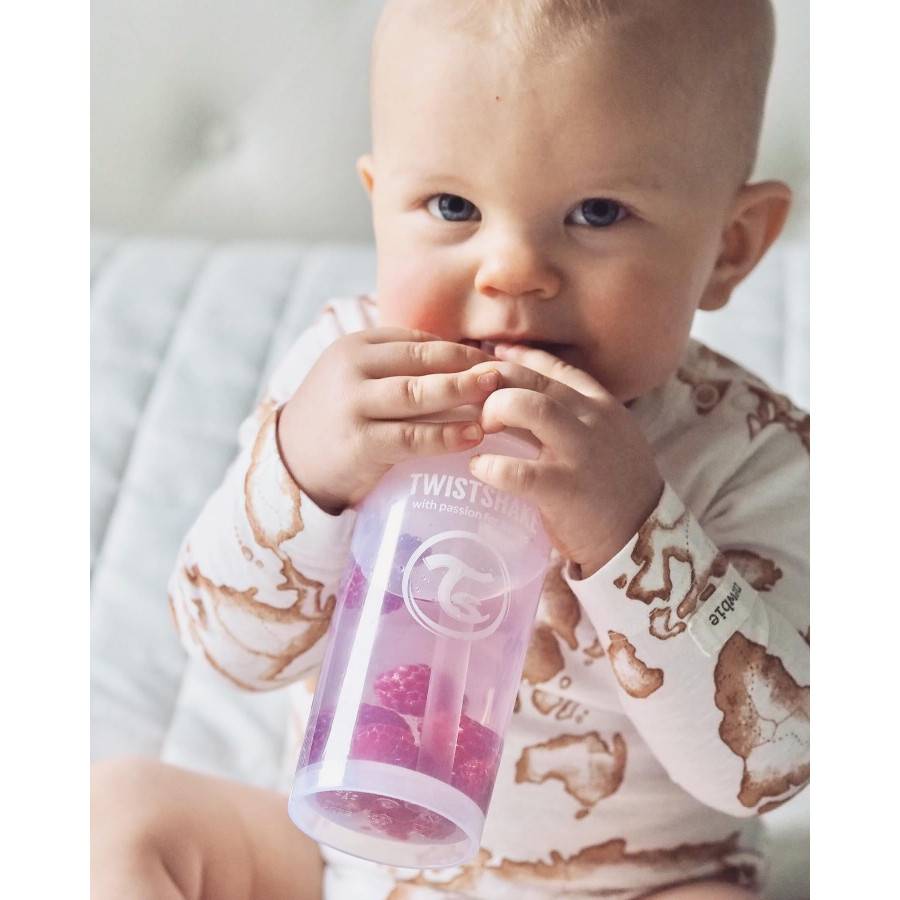 Чаша със сламка Twistshake 360 мл 6+ м Pastel Purple