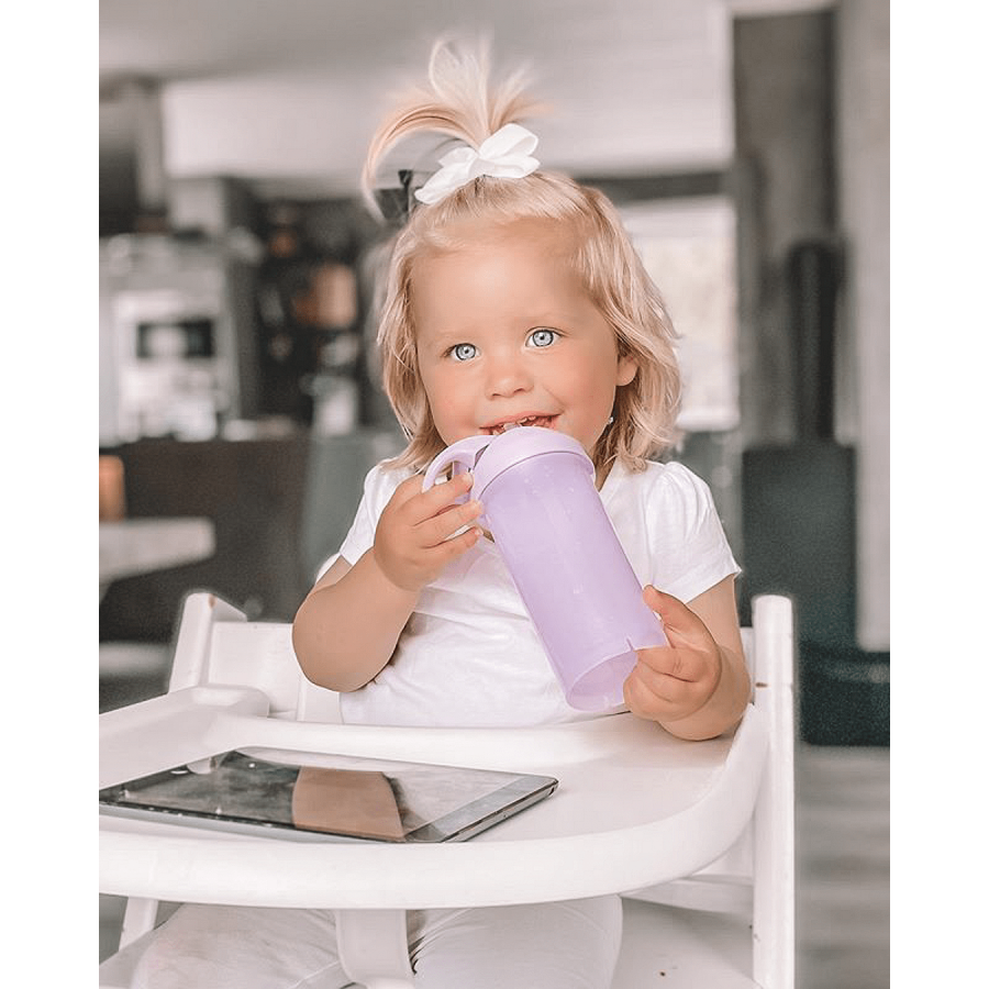 Чаша със сламка Twistshake 360 мл 6+ м Pastel Purple