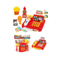 Каса за супермаркет червена