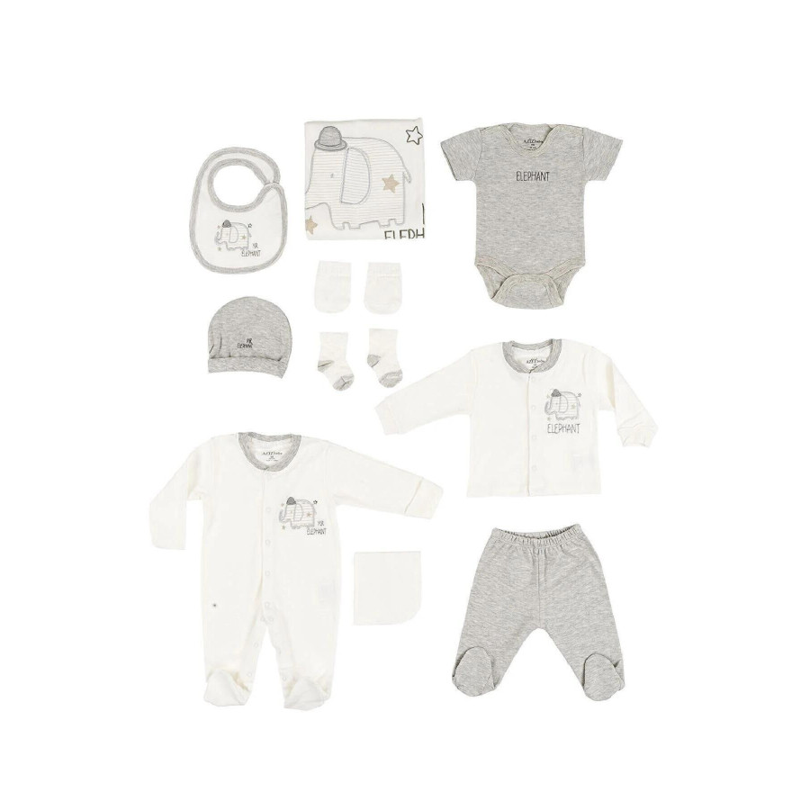 Комплект за изписване от 10 части Сиво слонче