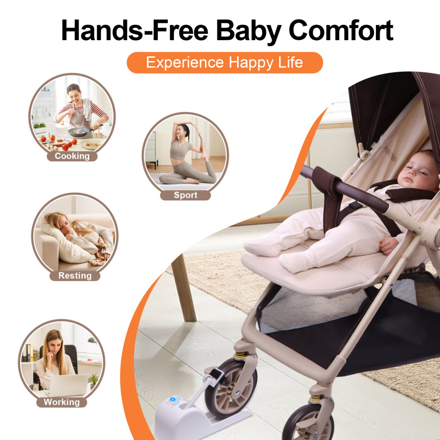 Уред за автоматично люлеене Baby Rocker с бял шум