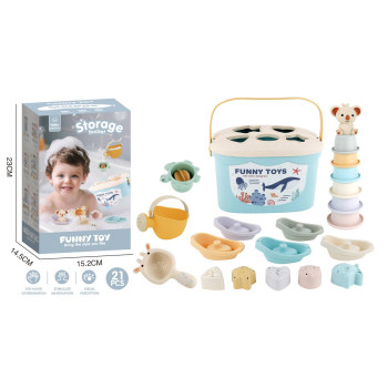 Бебешки комплект за баня и низане 21-в-1 Funny Toys