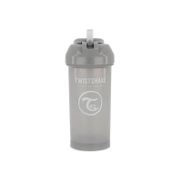 Чаша със сламка Twistshake 360 мл 6+ м Pastel Grey