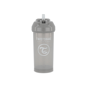 Чаша със сламка Twistshake 360 мл 6+ м Pastel Grey