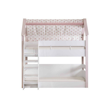 Двуетажно детско легло Montessori Pink