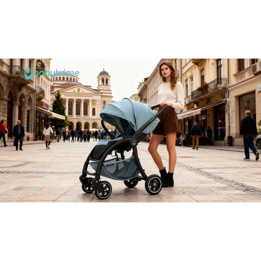 Бебешка количка Eagle син