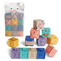 Бебешки меки силиконови кубчета и конструктор Soft Building Blocks