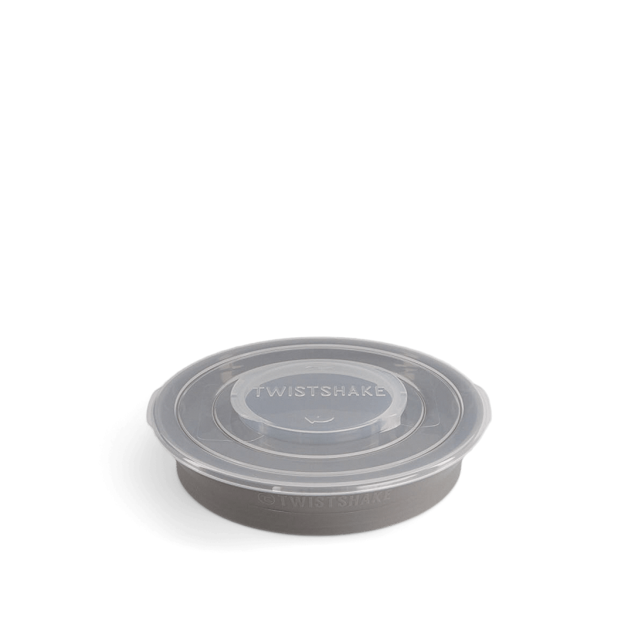 Чиния с 3 отделения и капак Twistshake 6+ м Grey