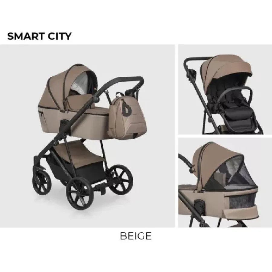 Бебешка количка Smart City 2 в 1 бежoв