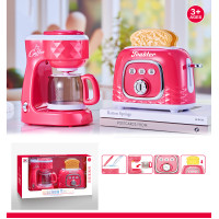 Детски кухненски комплект Home Appliance кафемашина с водна функция и изскачащ тостер