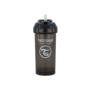 Чаша със сламка Twistshake 360 мл 6+ м Black