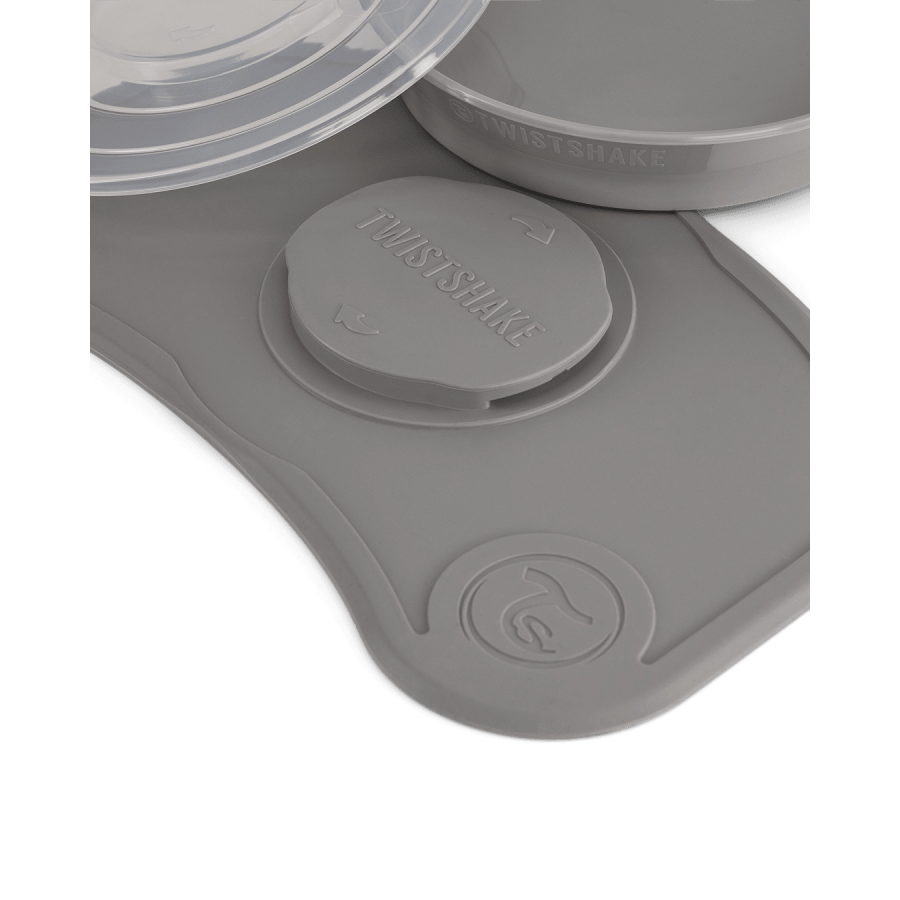 Мини подложка + чиния Twistshake Grey