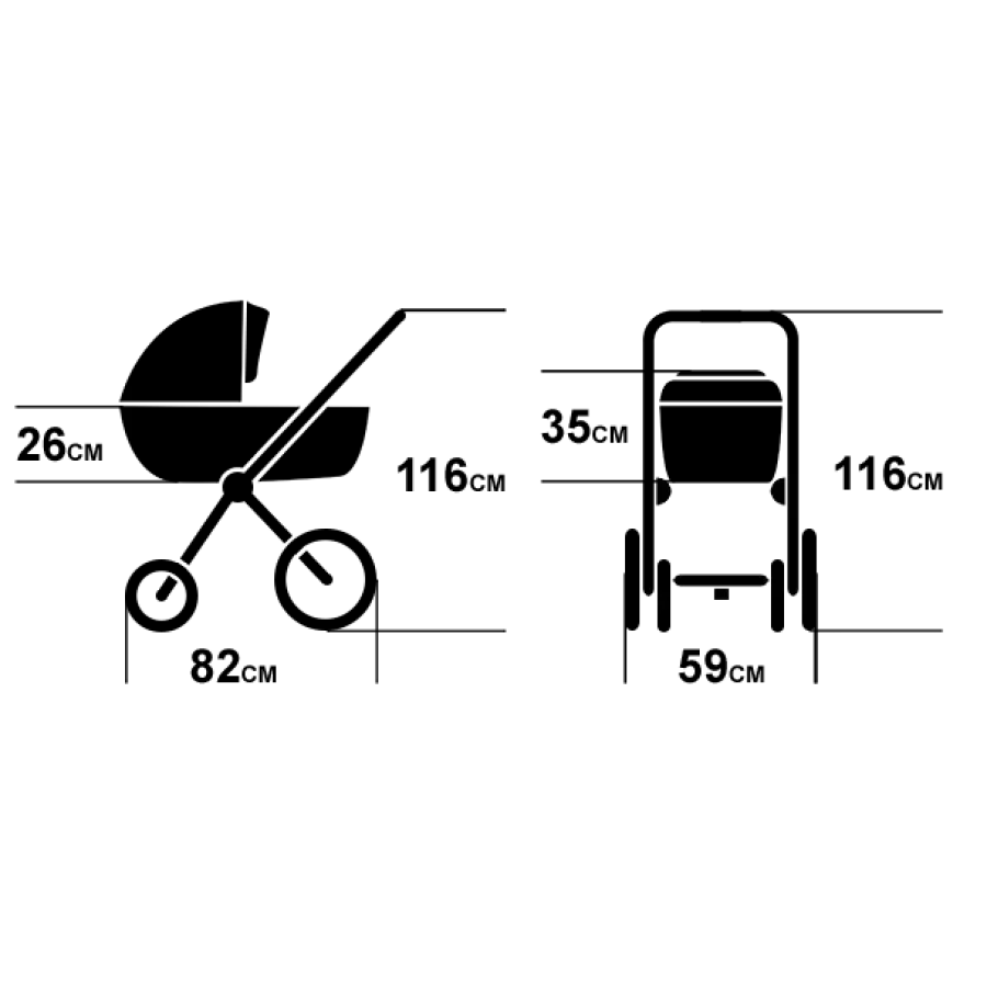Детска количка Nexus 2 в 1 Еко Кожа Dark Grey