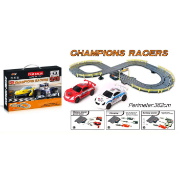 Детска състезателна писта с колички Champions Racers (362 см)