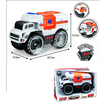 Детска играчка линейка Rescue Ambulance с инерционен механизъм
