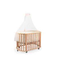 Легло - люлка Zuma - бял/натурал/орех