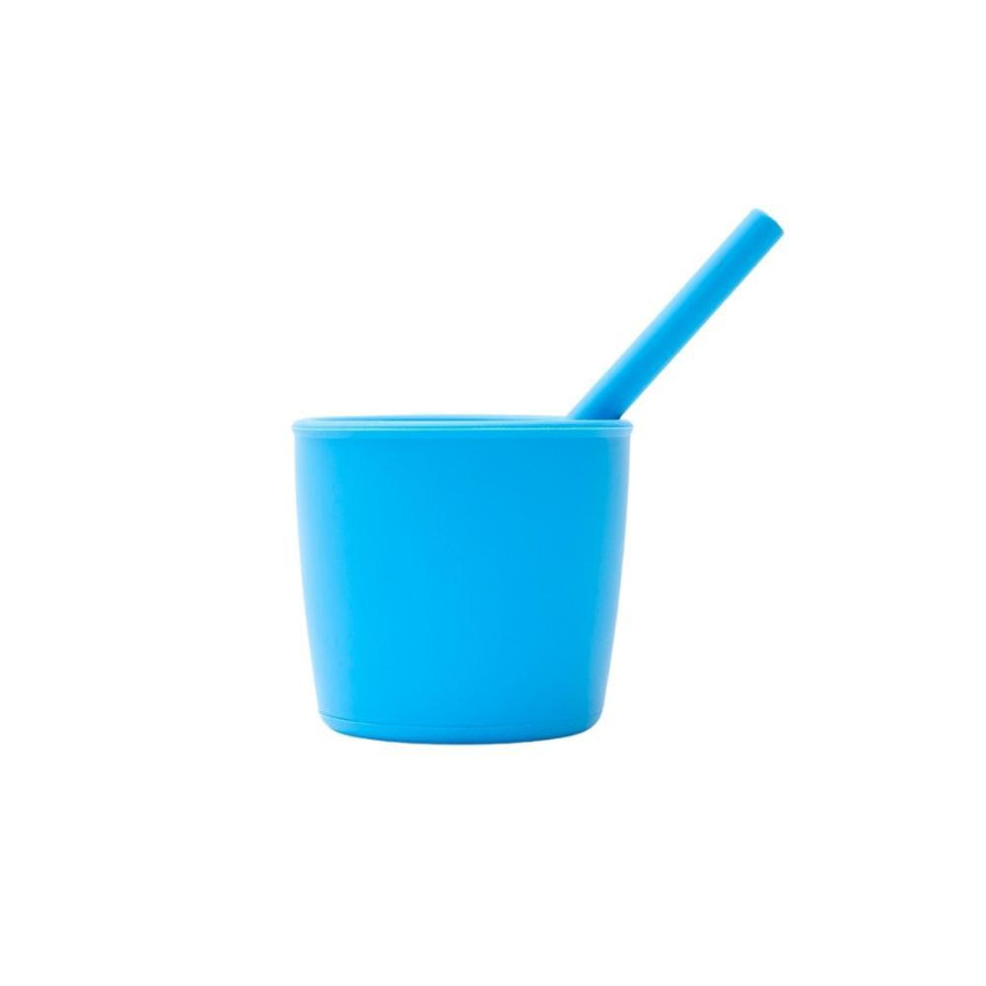 Силиконов сет от 3 части (чаша и 2 бр.сламки) - 4 цвята