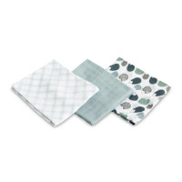 Бамбукови пелени 3 броя Еж син 70X80 см