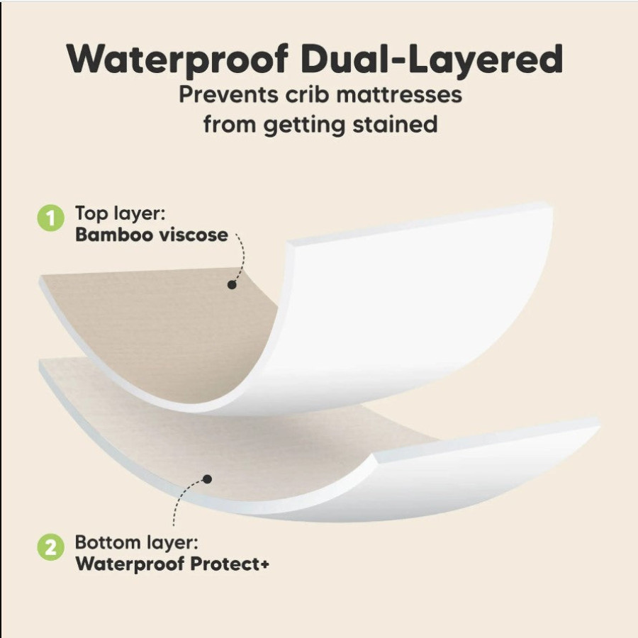 Чаршаф и протектор 2в1 Protect+ 60/120см 2 броя бежов