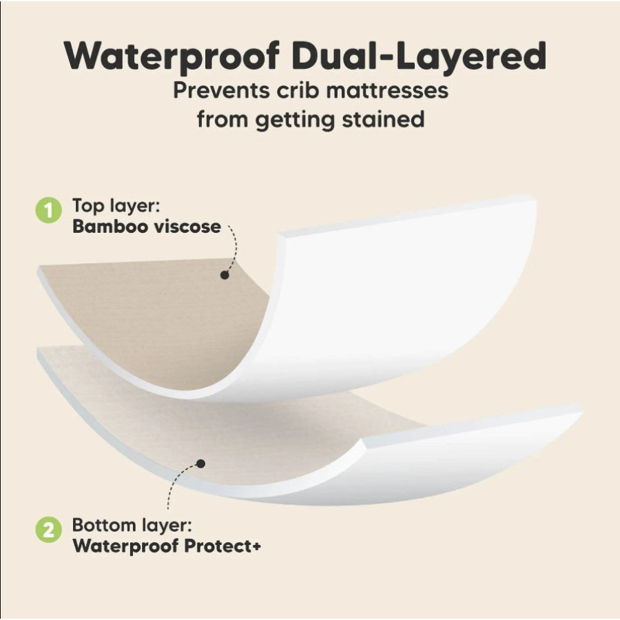 Чаршаф и протектор 2в1 Protect+ 60/120см 2 броя бежов