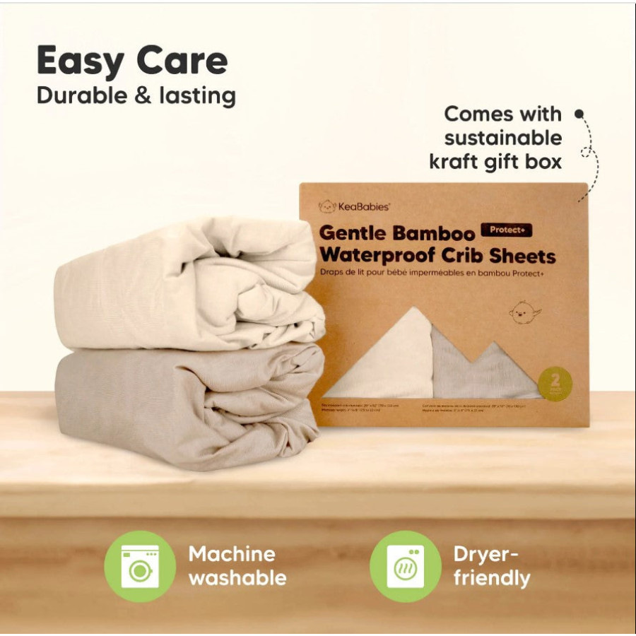 Чаршаф и протектор 2в1 Protect+ 60/120см 2 броя бежов