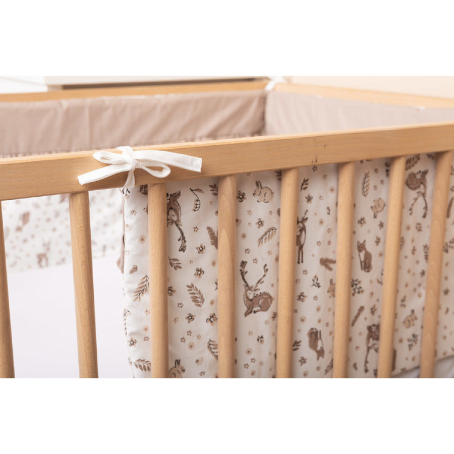 Обиколник за бебешко легло Forest Beige 180х30 см
