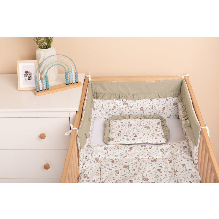 Обиколник за бебешко легло Forest Beige 180х30 см