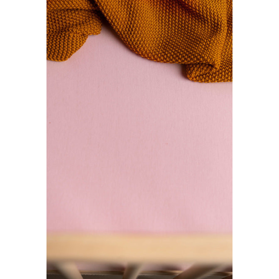 Памучен чаршаф с ластик Jersey Deluxe Pink 60х120 см