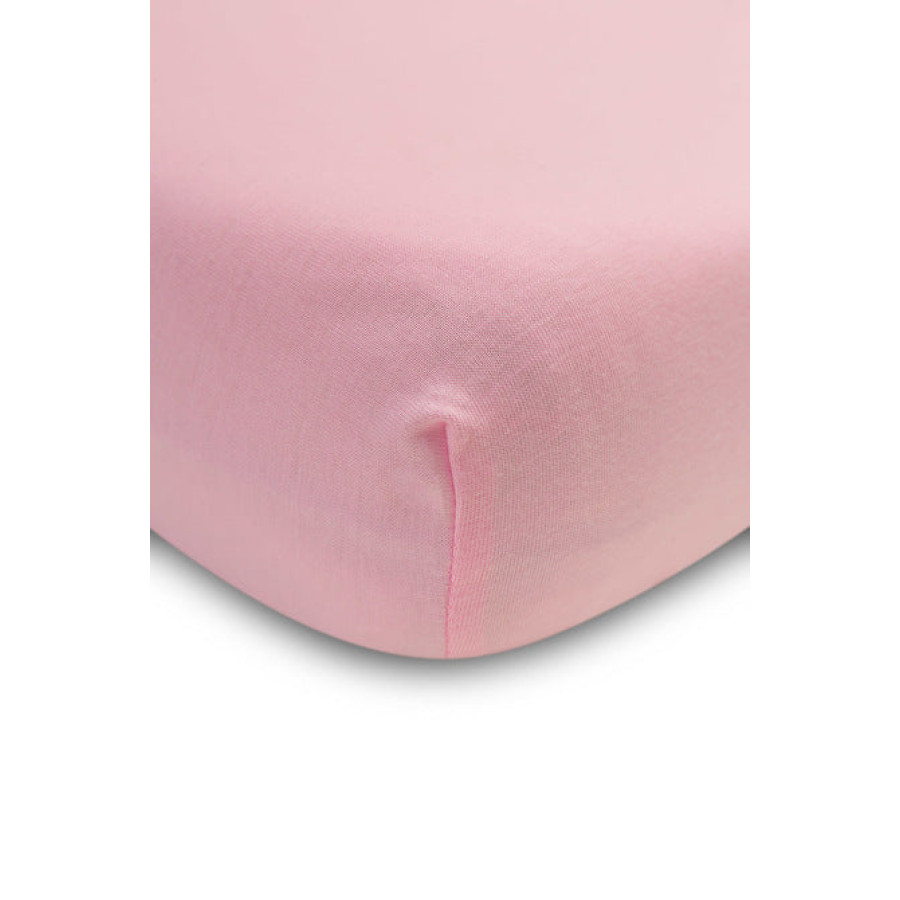 Памучен чаршаф с ластик Jersey Deluxe Pink 60х120 см