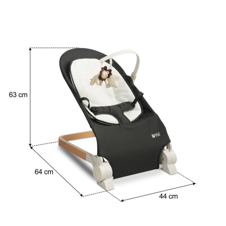 Шезлонг Bouncer Pine Black Caretero
