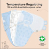 Антистрес пелени за повиване Organic 0-3 месеца 3 броя сини ABC