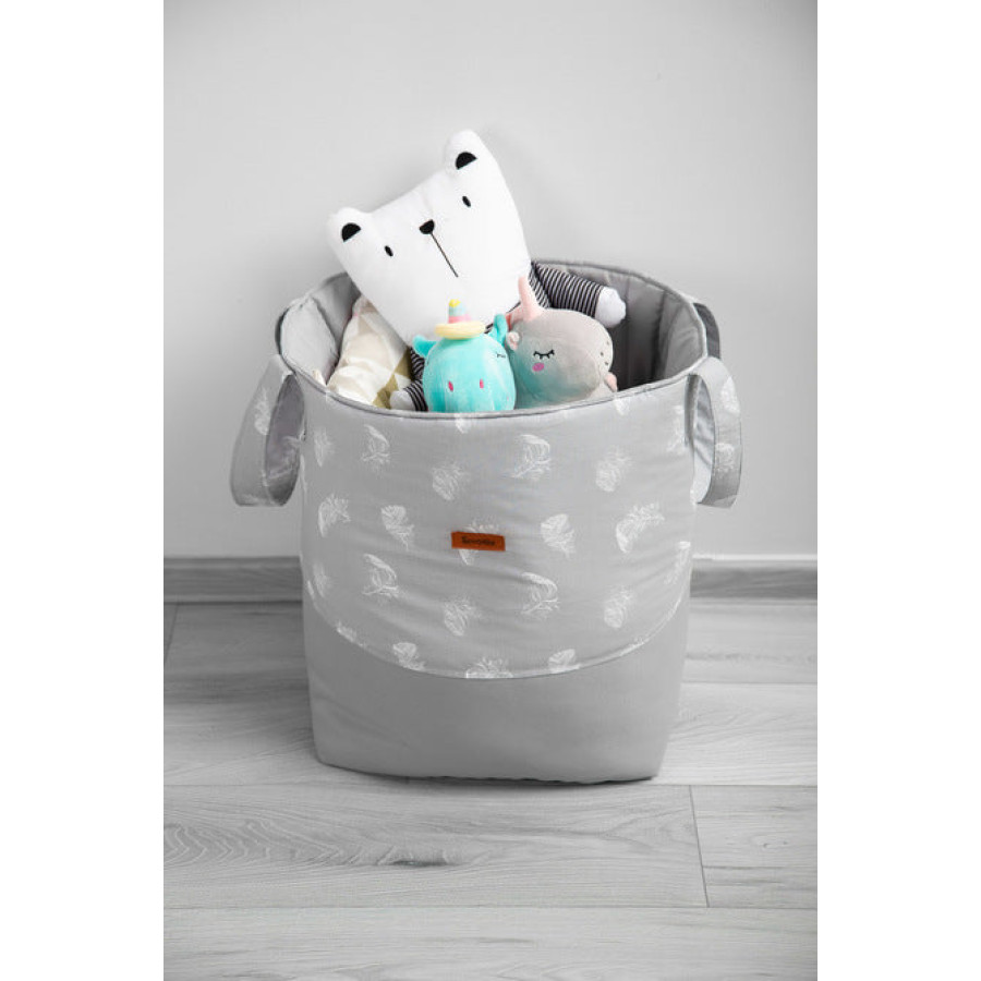Кош за играчки Пера сив 35х47 см