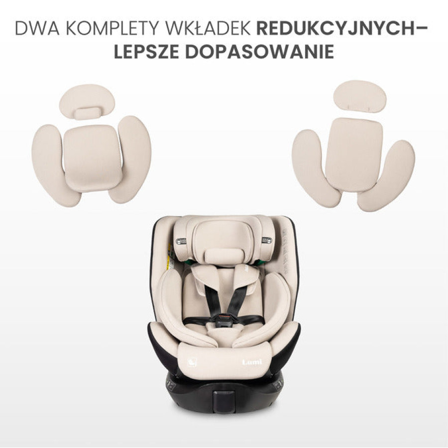 Детско столче за кола Lumi I-Size светло сиво (40-150 см)