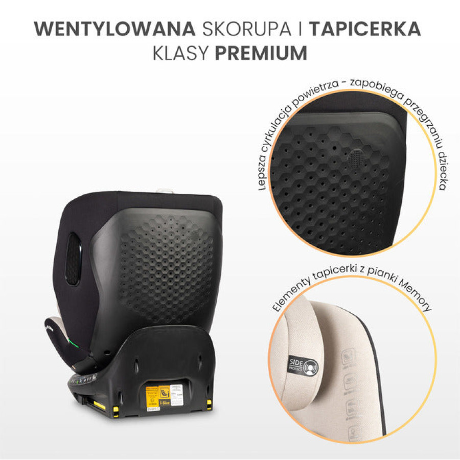 Детско столче за кола Lumi I-Size светло сиво (40-150 см)