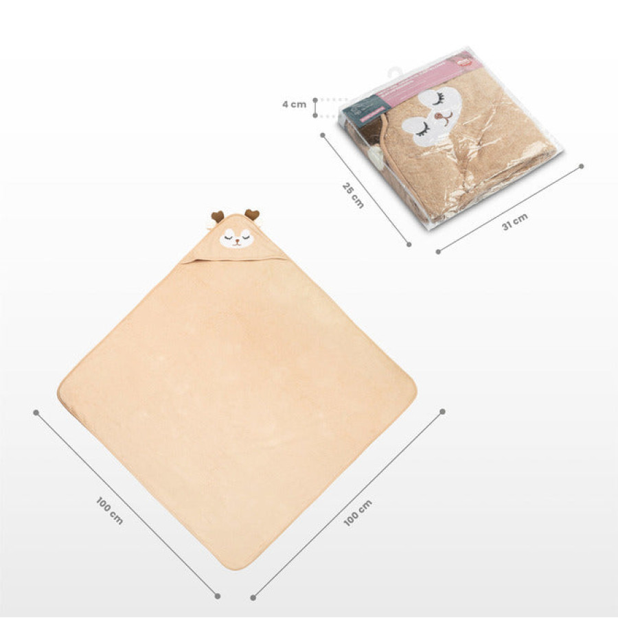 Бебешка хавлия с качулка Bathfriends 100X100 Дино мента