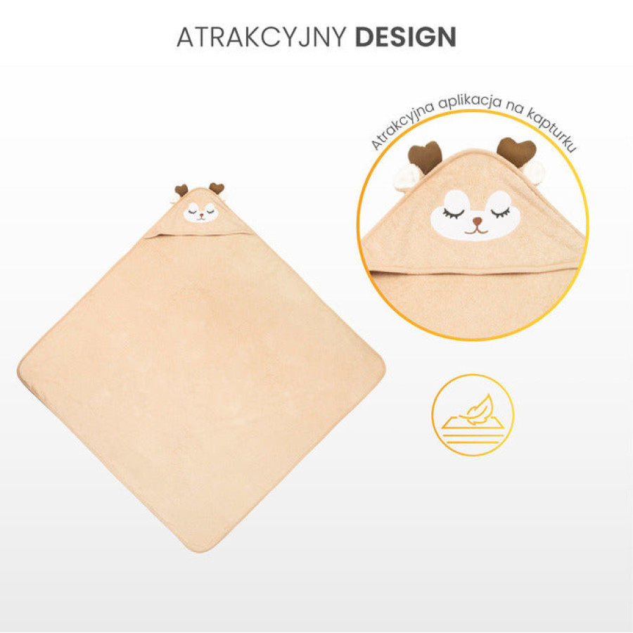 Бебешка хавлия с качулка Bathfriends 100X100 Дино мента