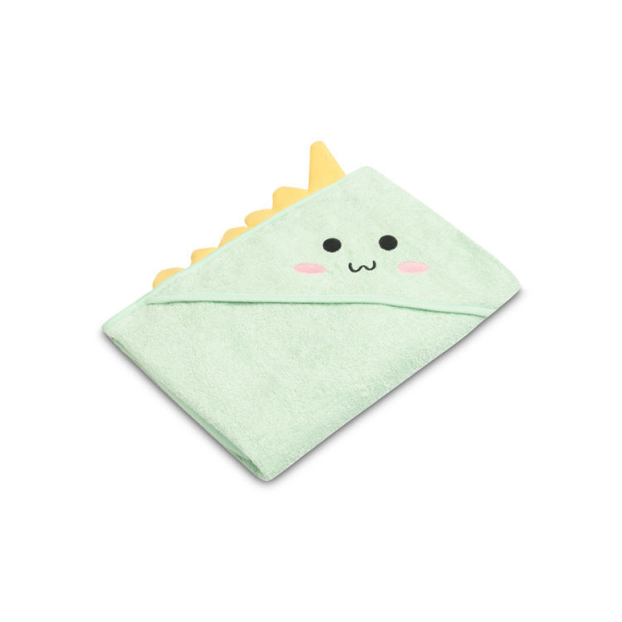 Бебешка хавлия с качулка Bathfriends 100X100 Дино мента