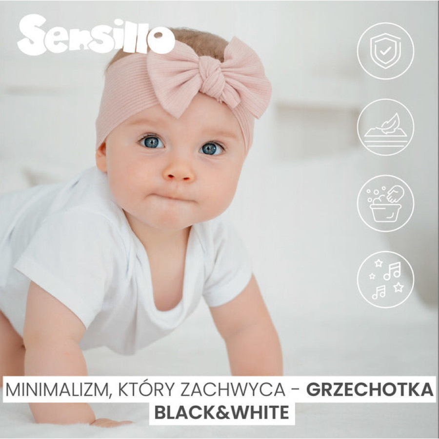 Дрънкалка черно и бяла Лъв
