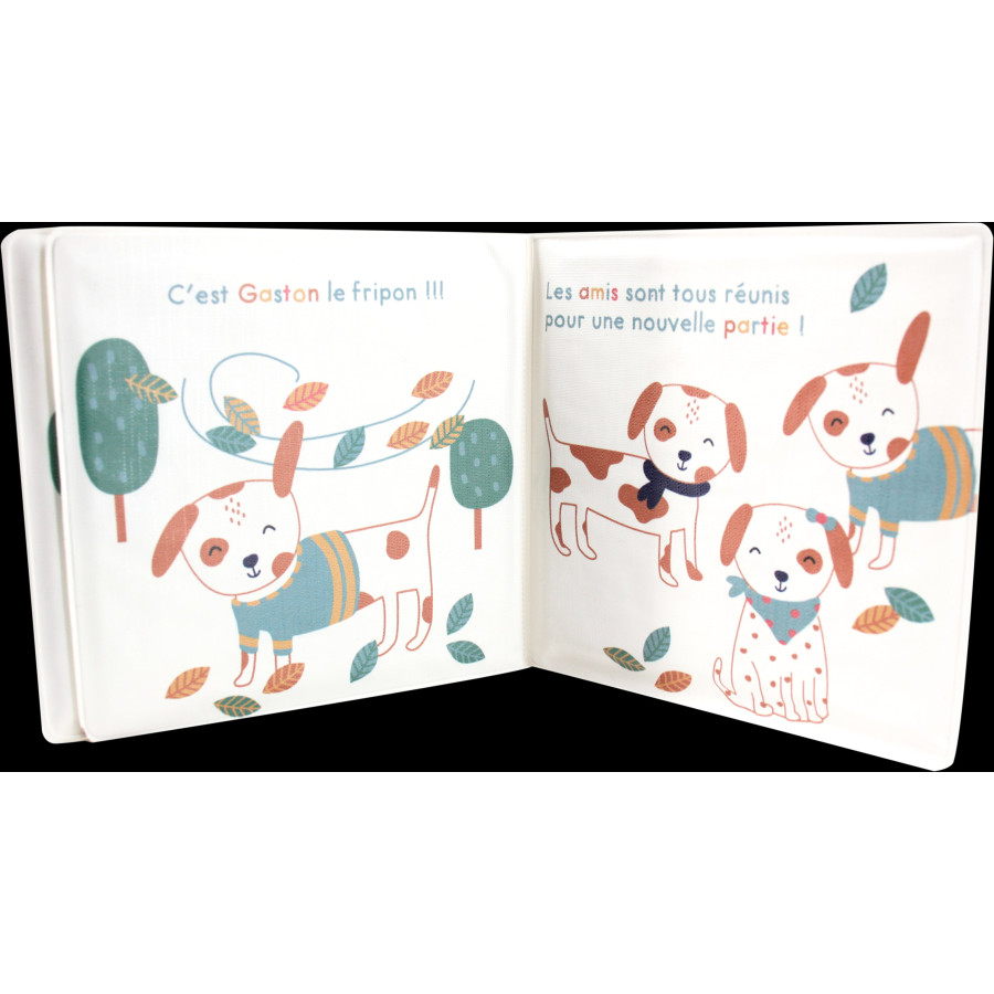 Мека книжка за баня с кученца