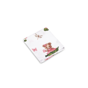 Муслинова пелена за повиване Мече с пеперуди 120X120 см Eg-0153 