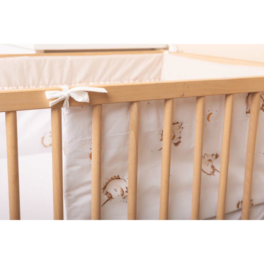 Обиколник за бебешко легло Unicorn Beige 180х30 см