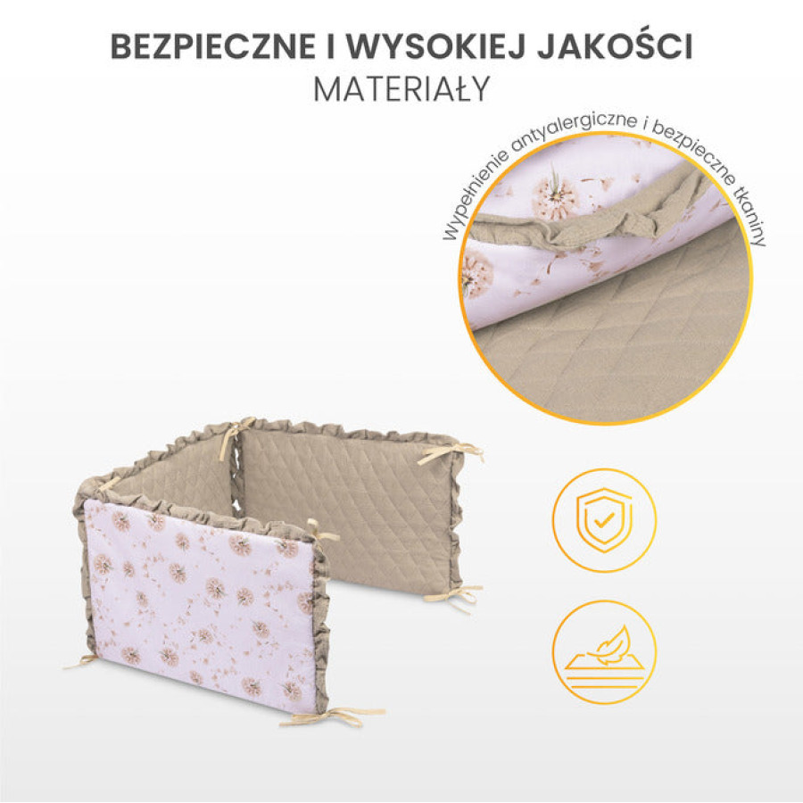 Обиколник за бебешко легло Глухарчета бежово