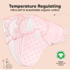 Антистрес пелени за повиване Organic 0-3 месеца 3 бр Розови цветя